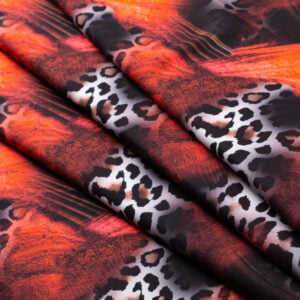 Crepé sin torsión animal print