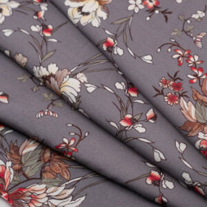 Viscosa claveles gris cobalto