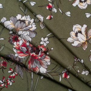 Viscosa claveles verde hierba