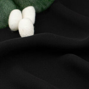 Gasa chifón seda natural negro